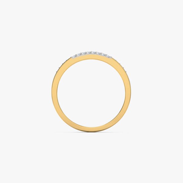 Sally Round Diamond Engagement Gold Ring - Image 3