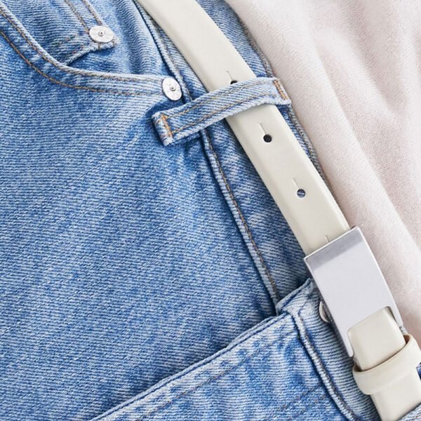 Filippa K Women's White Placket Buckle Belt - Image 3
