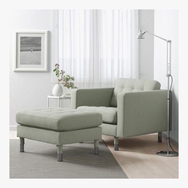 Footstool, Gunnared light green/metal - Image 2