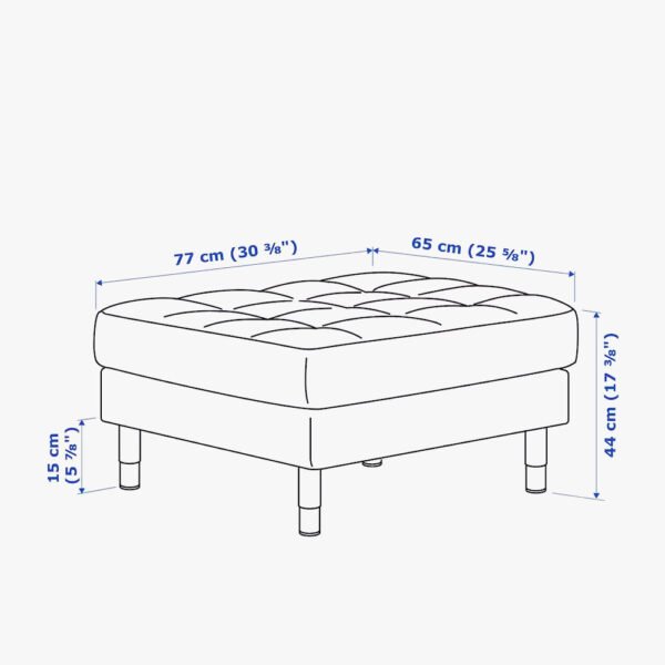 Footstool, Gunnared light green/metal - Image 6
