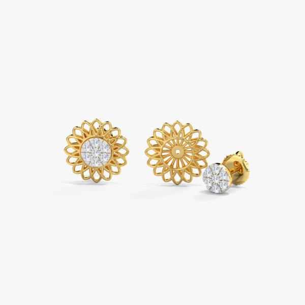 Evie Detachable Diamond Stud Earrings - Image 3