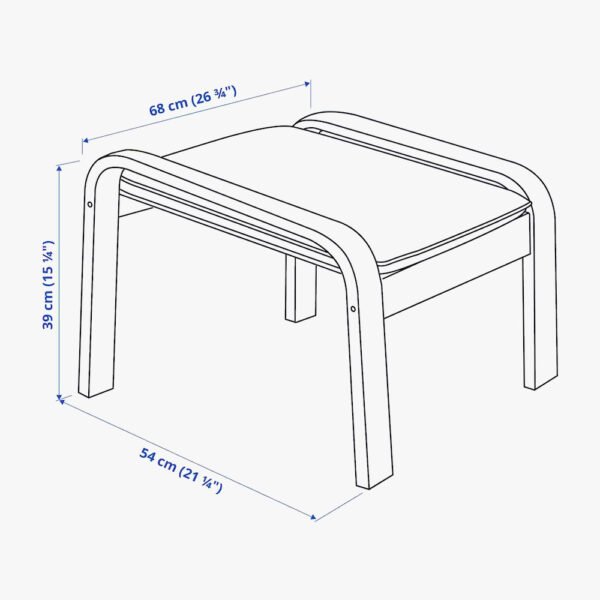 Birch Veneer/hillared Multicolor, Footstool - Image 4