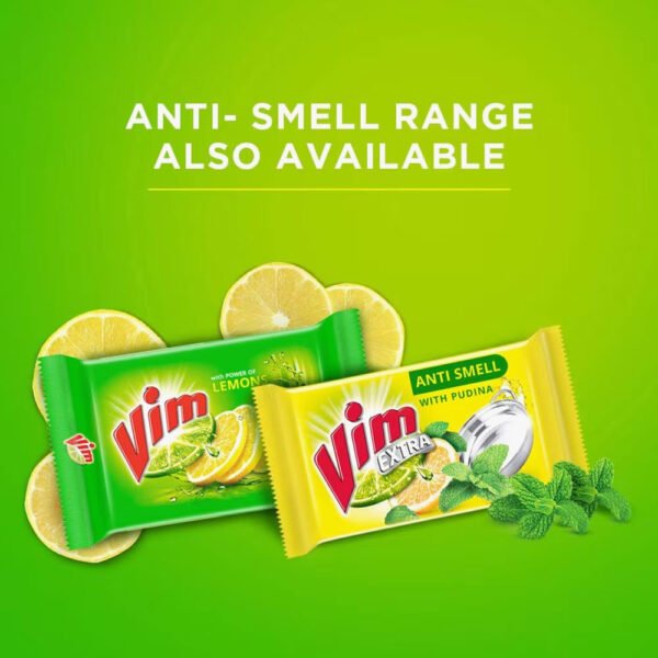 Vim Lemon Dishwash Bar 125 grams - Image 6