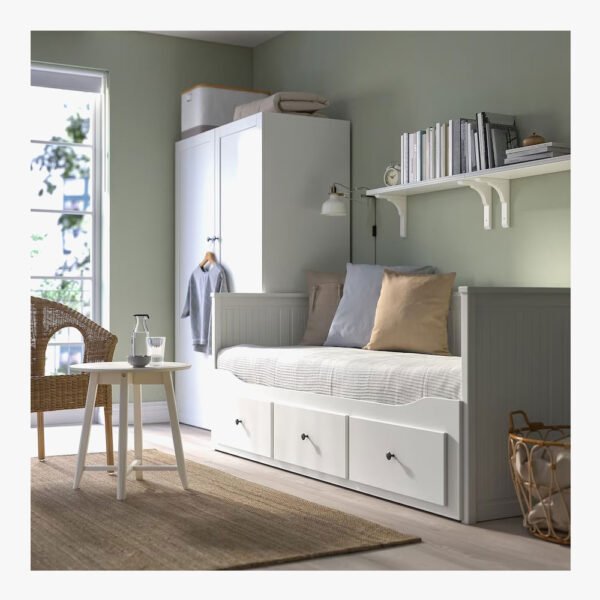 Day-bed W 2 Drawers/2 Mattresses, White Firm - Image 3