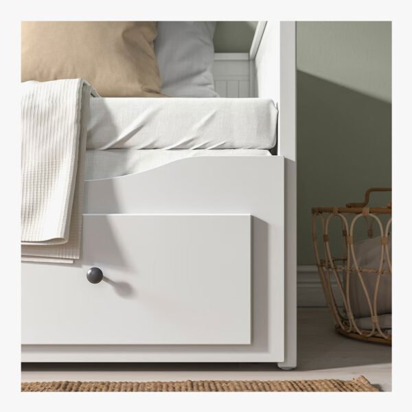 Day-bed W 2 Drawers/2 Mattresses, White Firm - Image 5