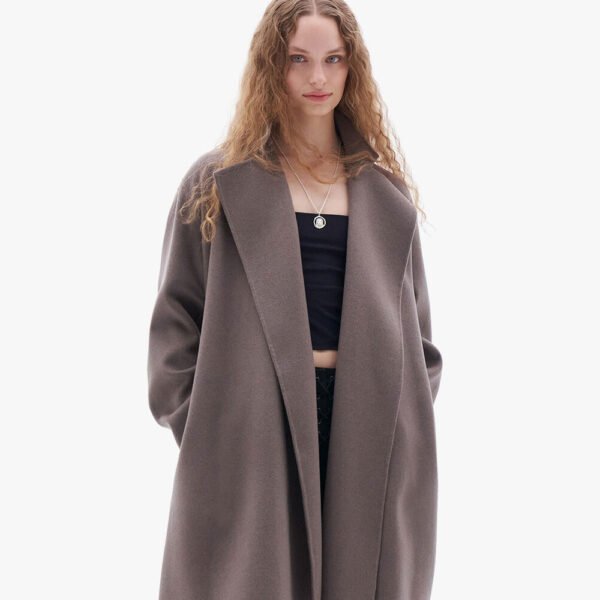Oversized Wool Wrap Coat Jacket - Image 2