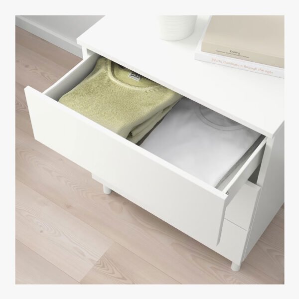 Chest Of 3 Drawers, White/fonnes White - Image 3