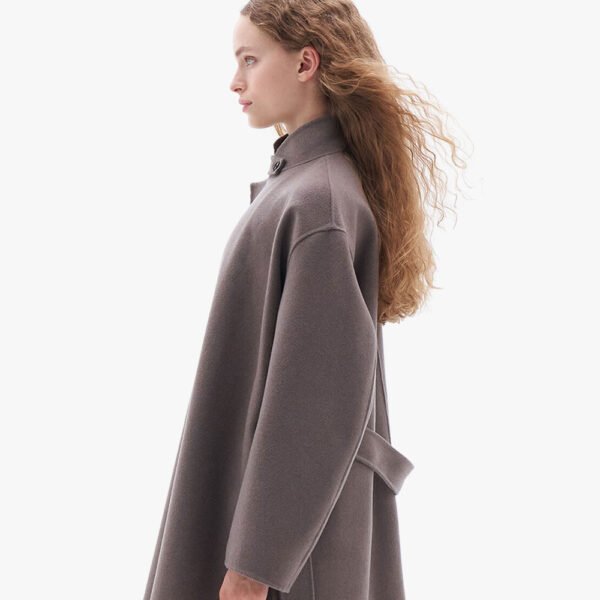 Oversized Wool Wrap Coat Jacket - Image 3