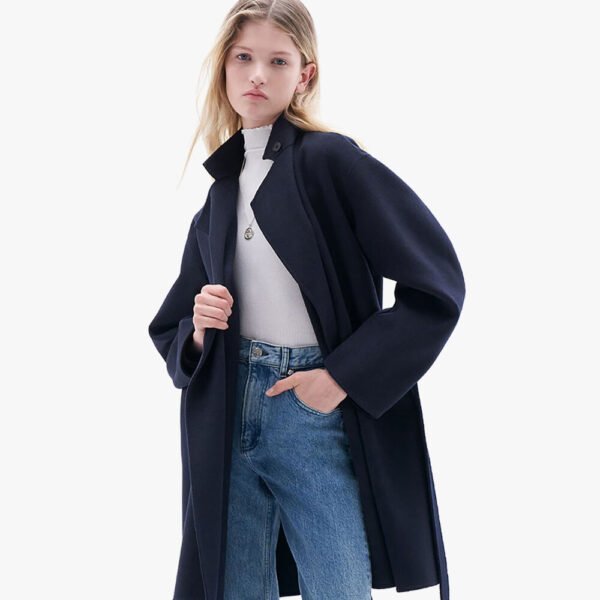 Oversized Wool Wrap Coat Jacket - Image 6