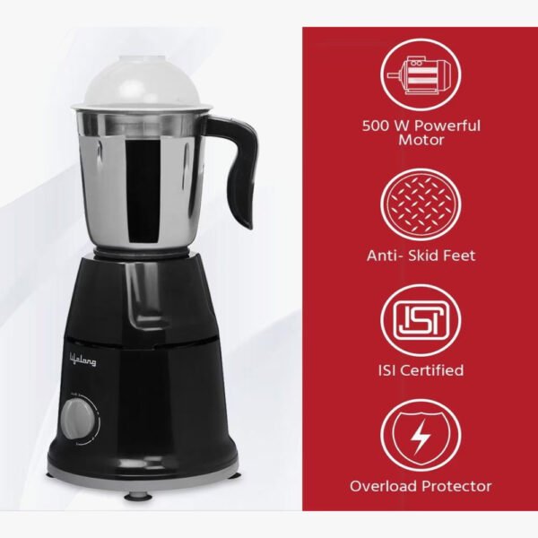 Lifelong Duos - LLMG92 500 Mixer Grinder 2 Jars - Image 2