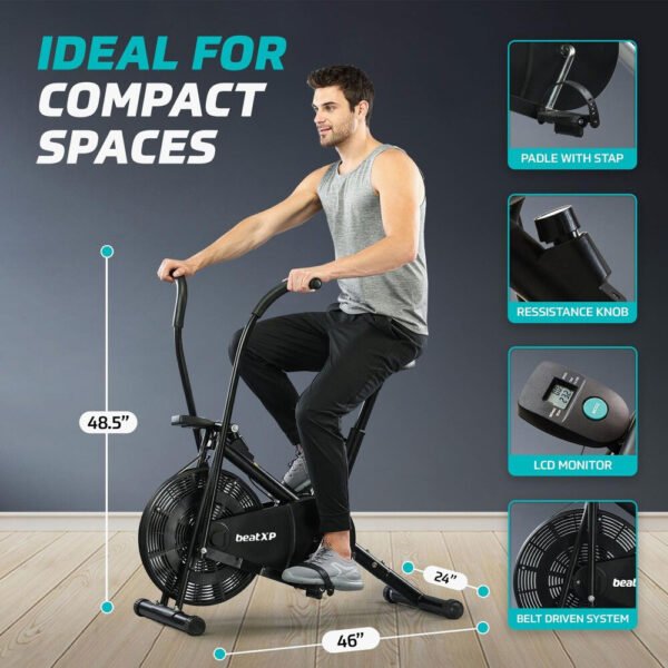 Vortex Active 2M Air Bike Exercise Cycle beatXP - Image 5
