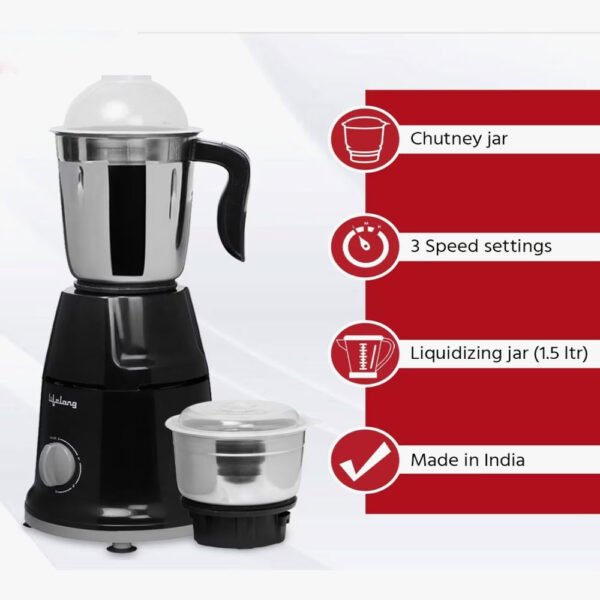 Lifelong Duos - LLMG92 500 Mixer Grinder 2 Jars - Image 6