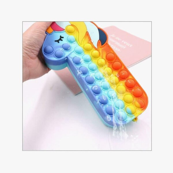 Unicorn Pop it Multicolor Silicone Pencil Box - Image 3